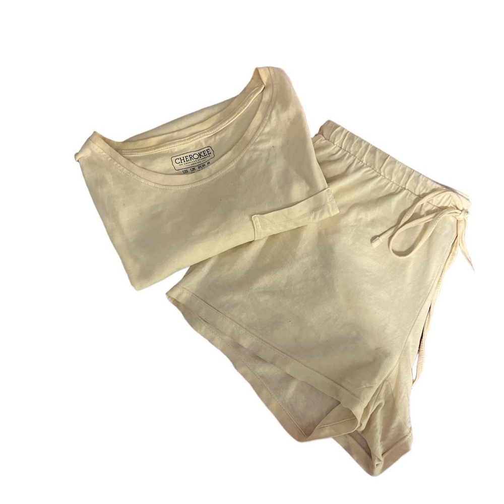 Cherokee Two Piece Yellow Pajama Set Size Women’s Small